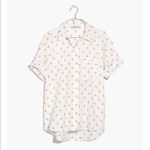 Madewell Sun Embroidered Courier Shirt M